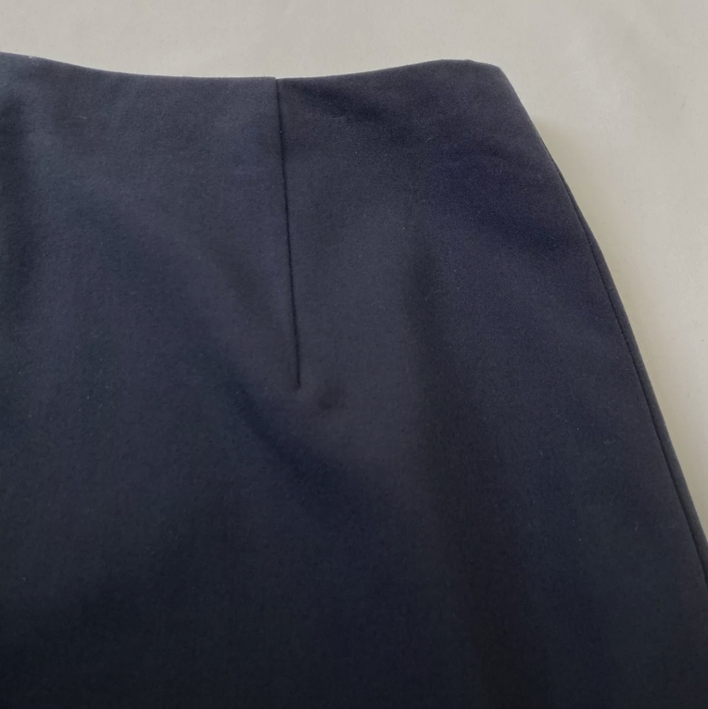 Elie Tahari Straight A-Line Pencil Skirt Navy Blue Size 10 - Picture 3 of 11